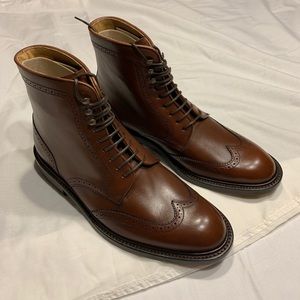 Jack Erwin - Carter wingtip boots in Brown 7.5D US